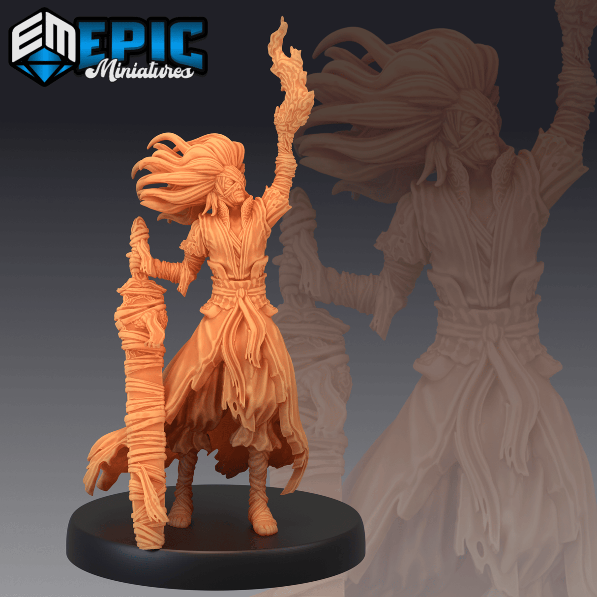 Bandage Warrior Miniature | B - Tabletop RPG & D&D miniature. Perfect for wargaming & collectors