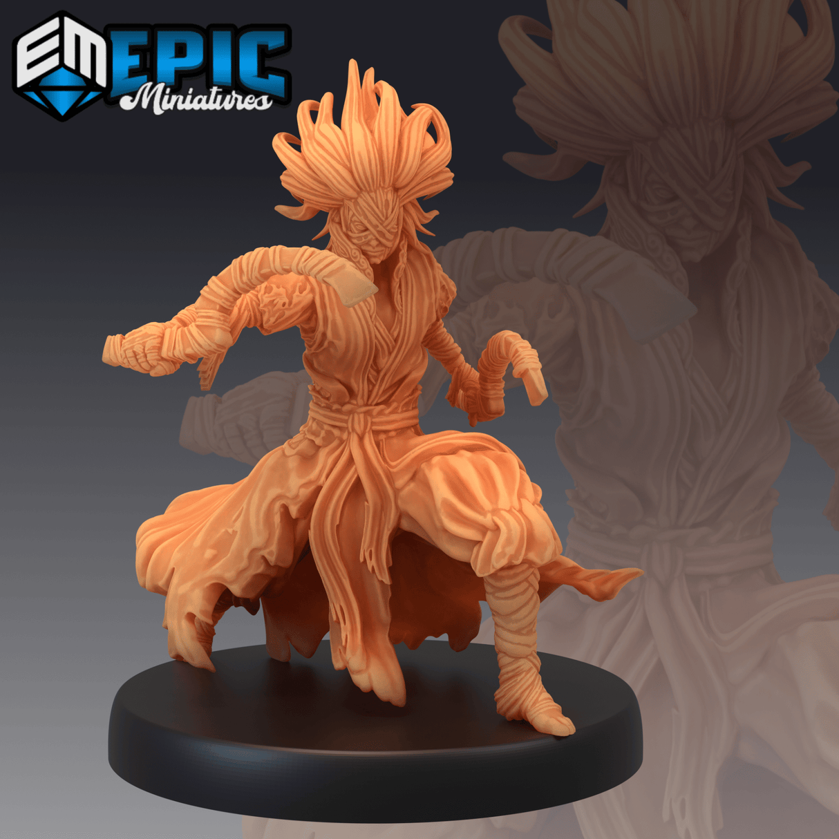 Bandage Warrior Miniature | C - Tabletop RPG & D&D miniature. Perfect for wargaming & collectors