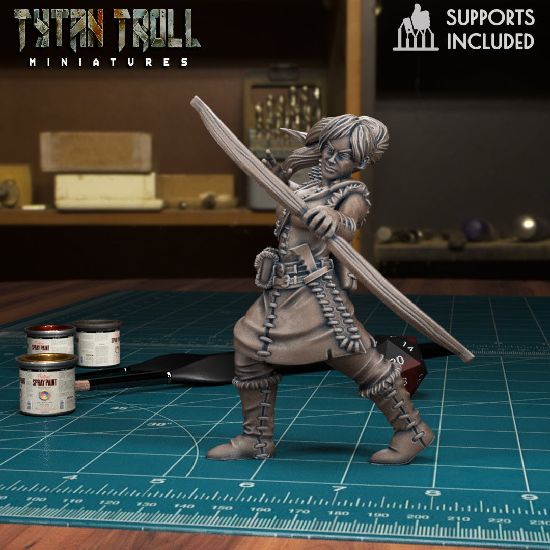 Bandit Archer Miniature | A - Tabletop RPG & D&D miniature. Perfect for wargaming & collectors
