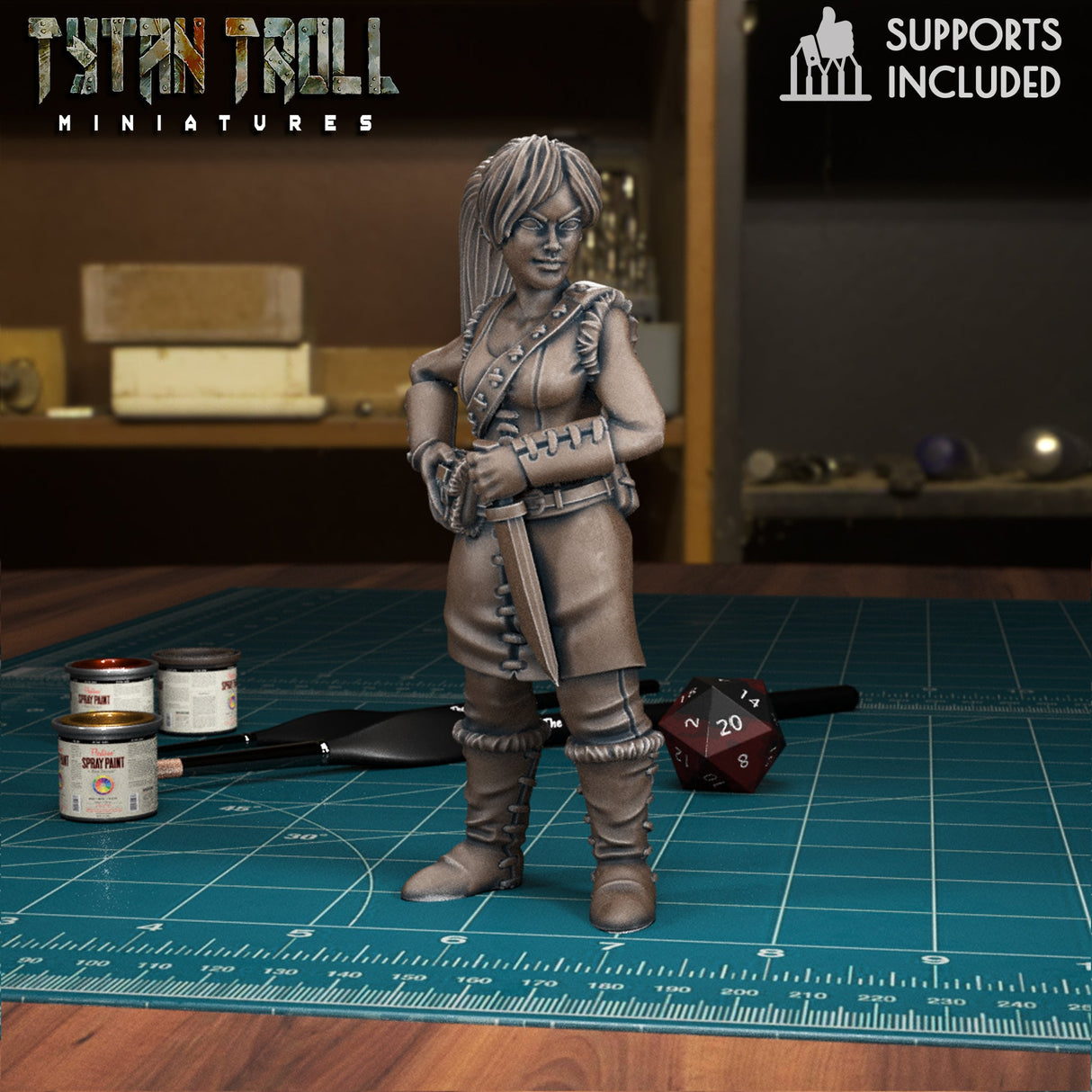 Bandit Archer Miniature | C - Tabletop RPG & D&D miniature. Perfect for wargaming & collectors