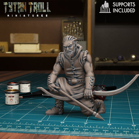 Bandit Archer Miniature | E - Tabletop RPG & D&D miniature. Perfect for wargaming & collectors