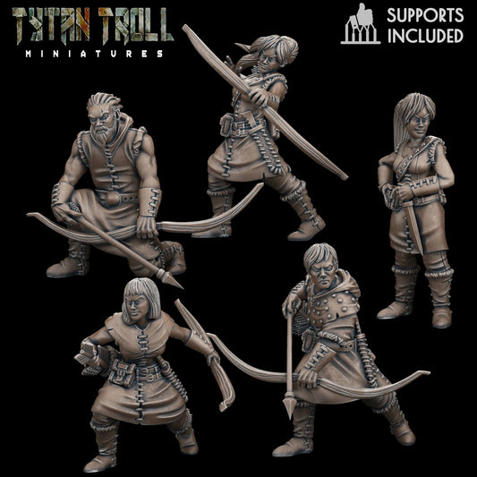 Bandit Archer Miniature - Set of 5 - 28mm