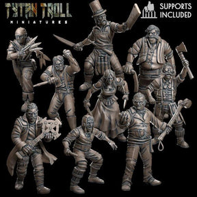 Street Gang Bandit Bundle | Set of 9 - Tabletop RPG & D&D miniature. Perfect for wargaming & collectors