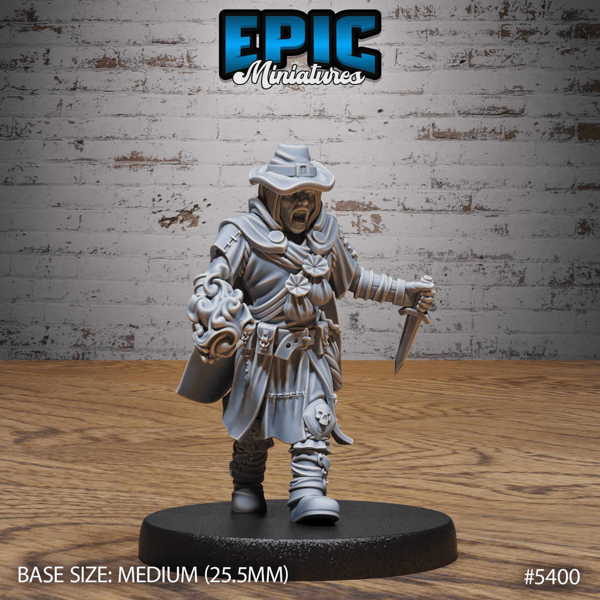 Bandit Miniature | A - Tabletop RPG & D&D miniature. Perfect for wargaming & collectors