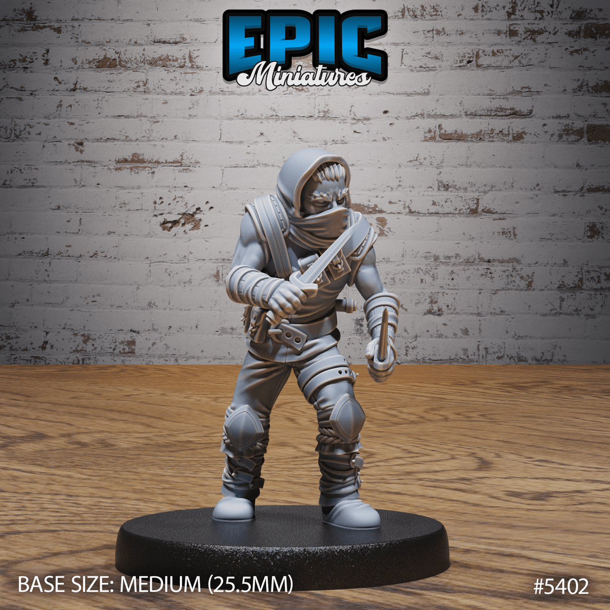 Bandit Miniature | C - Tabletop RPG & D&D miniature. Perfect for wargaming & collectors