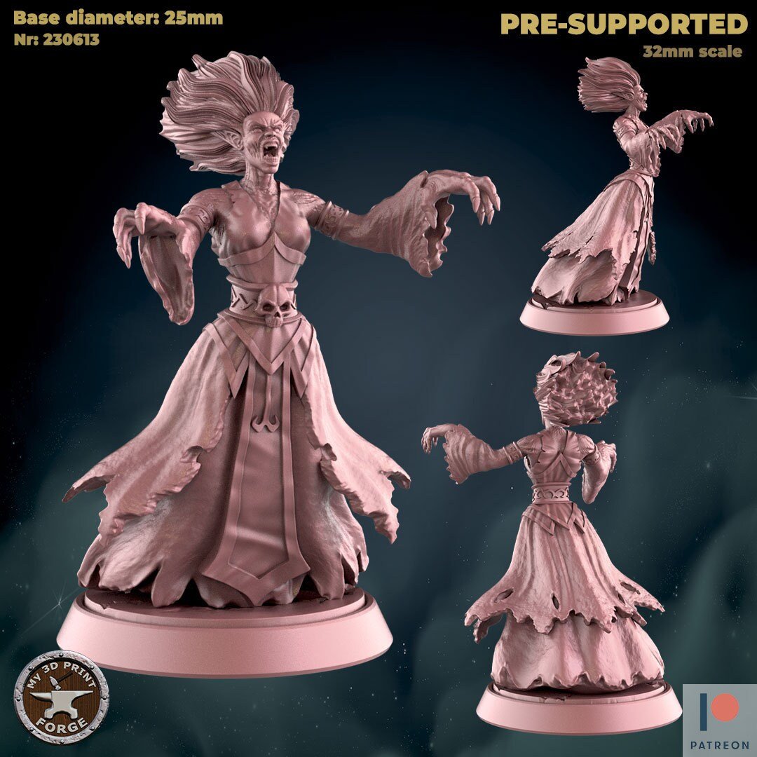 Banshee Miniature | A - Tabletop RPG & D&D miniature. Perfect for wargaming & collectors