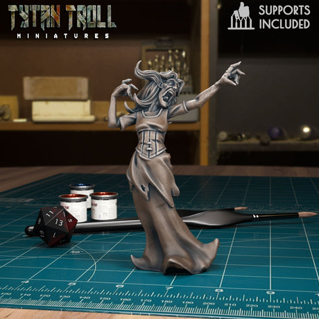 Banshee Pack Miniature | Banshee 3 - Tabletop RPG & D&D miniature. Perfect for wargaming & collectors