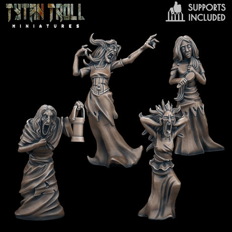 Banshee Pack Miniature | Full Set All Models - Tabletop RPG & D&D miniature. Perfect for wargaming & collectors