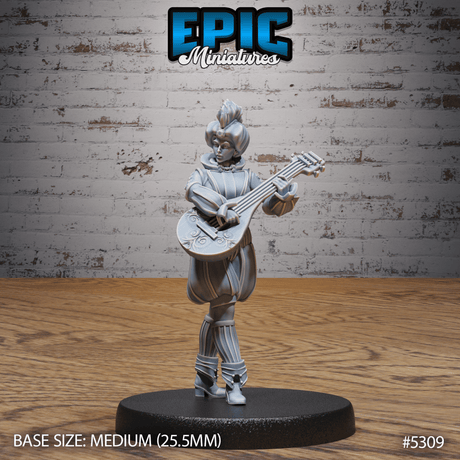 Bard Adventurer Female Miniature | A - Tabletop RPG & D&D miniature. Perfect for wargaming & collectors