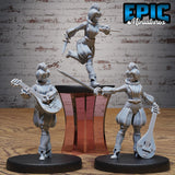 Bard Adventurer Female Miniature | Set of 3 - Tabletop RPG & D&D miniature. Perfect for wargaming & collectors
