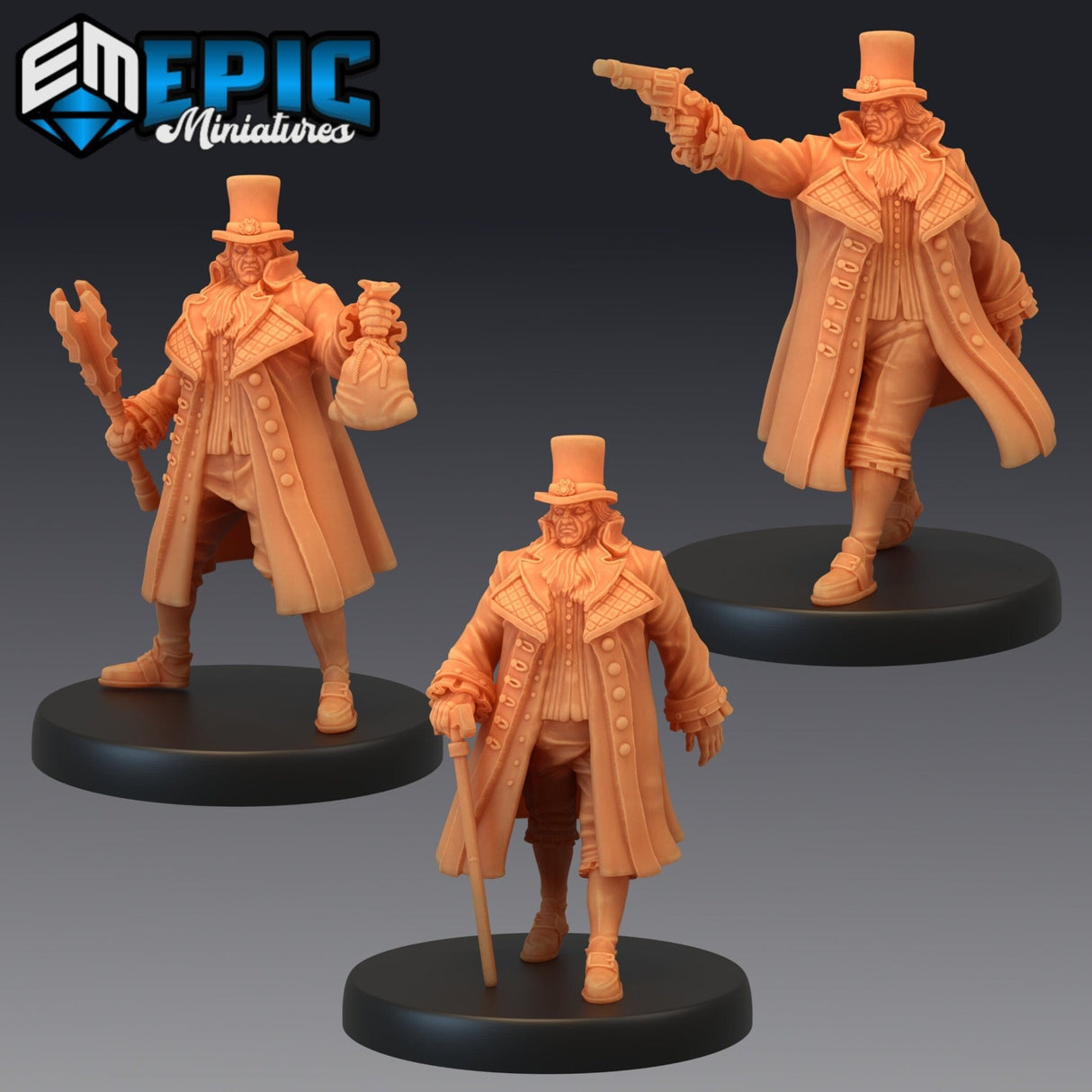 Baron Npc Miniature | Set of 3 - Tabletop RPG & D&D miniature. Perfect for wargaming & collectors