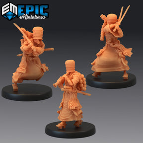 Basket Monk Miniature | Set of 3 - Tabletop RPG & D&D miniature. Perfect for wargaming & collectors