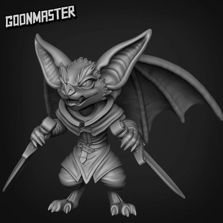 Bat Folk Rogue Miniature | D - Tabletop RPG & D&D miniature. Perfect for wargaming & collectors