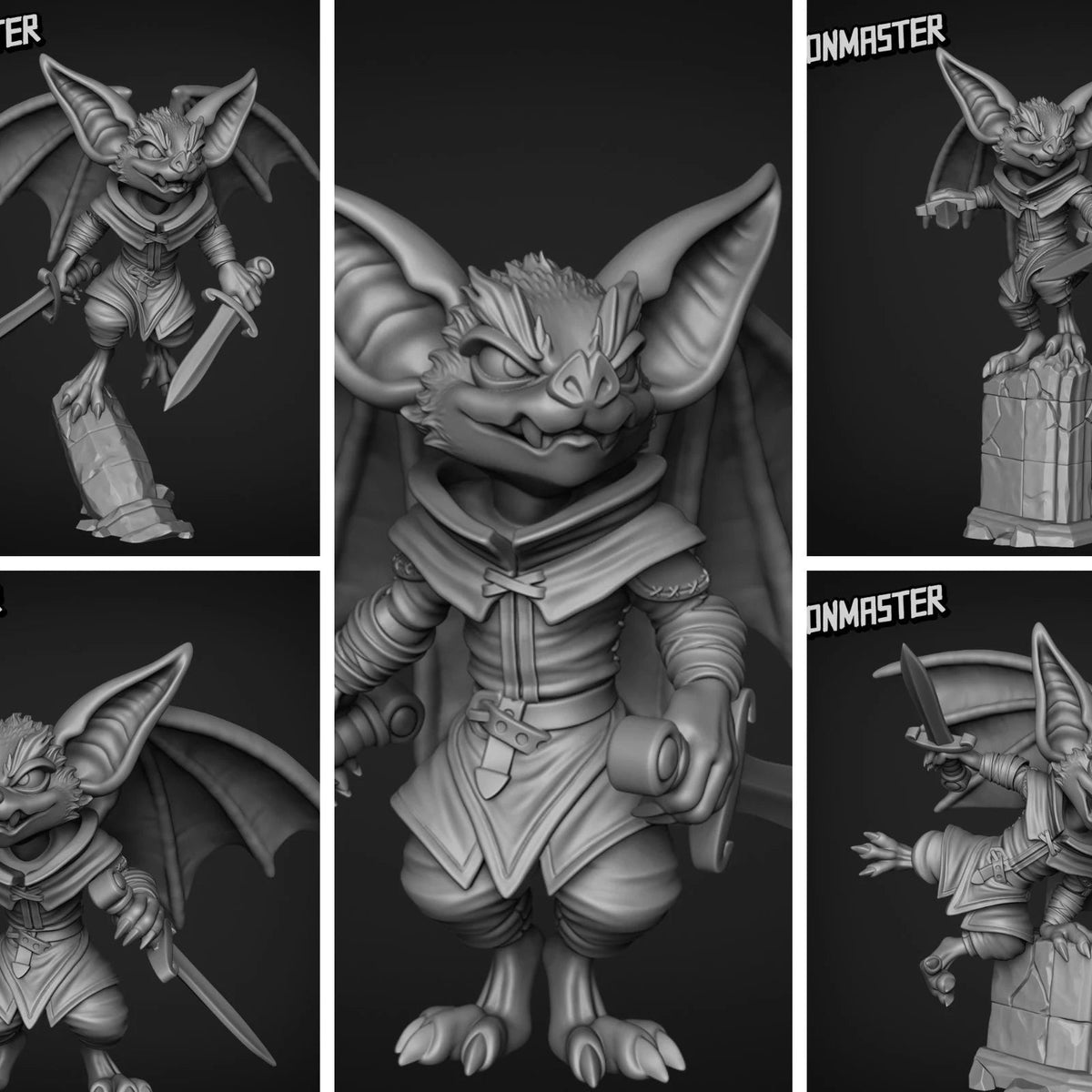 Bat Folk Rogue Miniature | Humanoid Bat Thief for D&D & Pathfinder ...