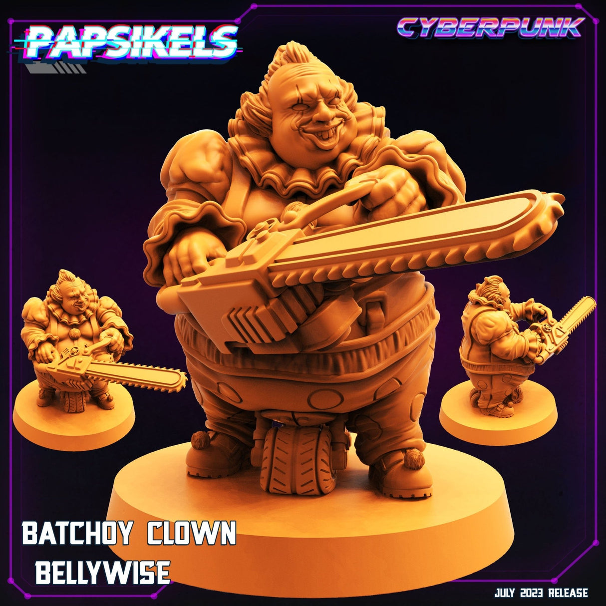 Batchoy Clown Miniature | Bellywise - Tabletop RPG & D&D miniature. Perfect for wargaming & collectors