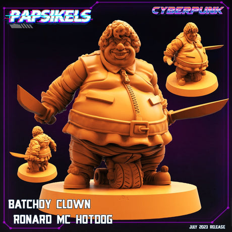 Batchoy Clown Miniature | Ronard MC - Tabletop RPG & D&D miniature. Perfect for wargaming & collectors