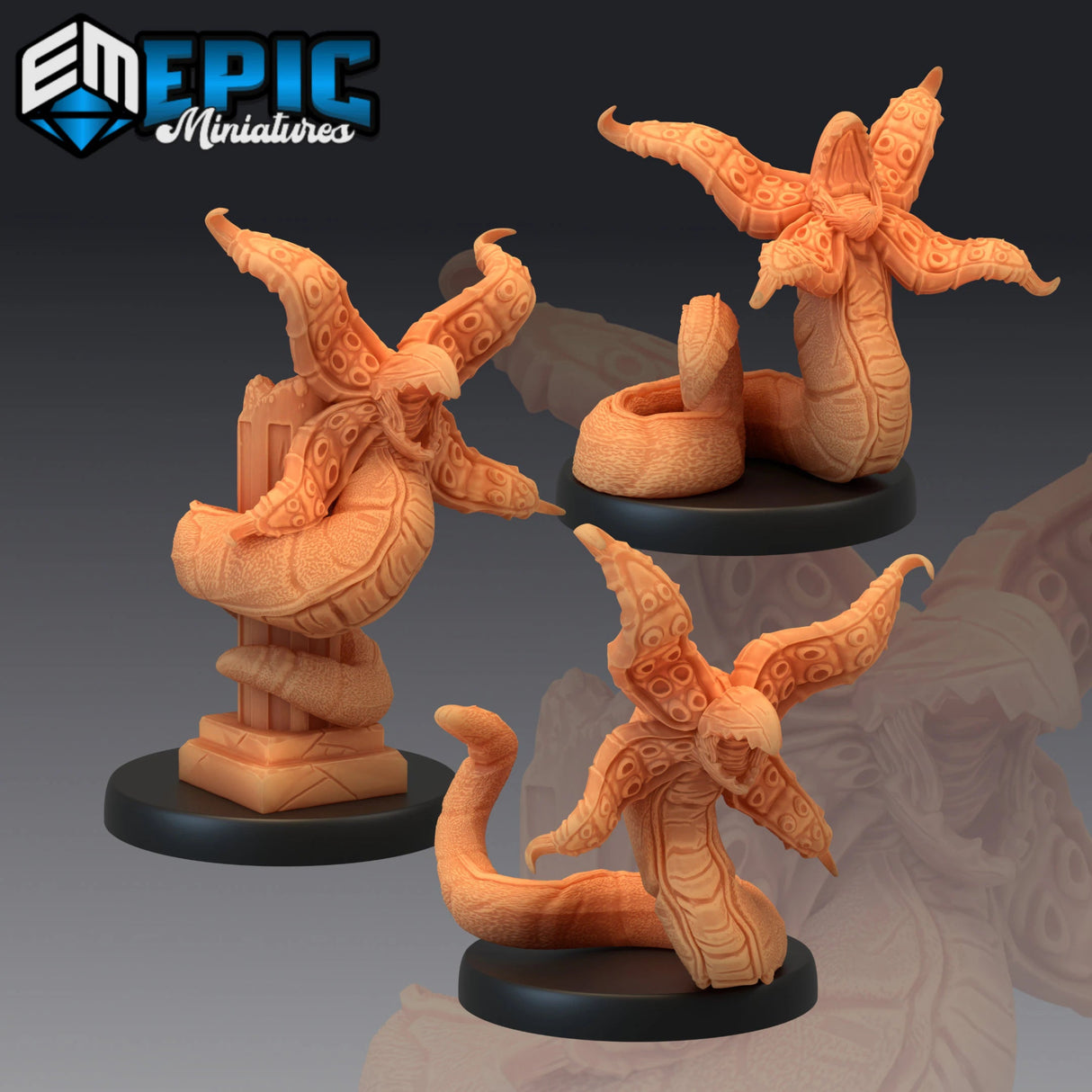 Beak Worm Miniature | Set of 3 - Tabletop RPG & D&D miniature. Perfect for wargaming & collectors