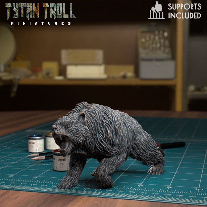 Bear Bundle Miniature | A - Tabletop RPG & D&D miniature. Perfect for wargaming & collectors