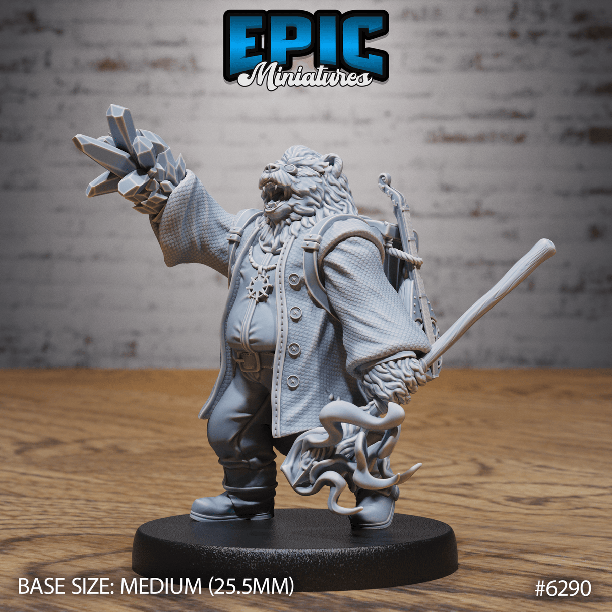 Bearfolk Bards Miniature | B - Tabletop RPG & D&D miniature. Perfect for wargaming & collectors