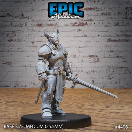 Beast Folk Paladin Miniature | 4406 - Tabletop RPG & D&D miniature. Perfect for wargaming & collectors