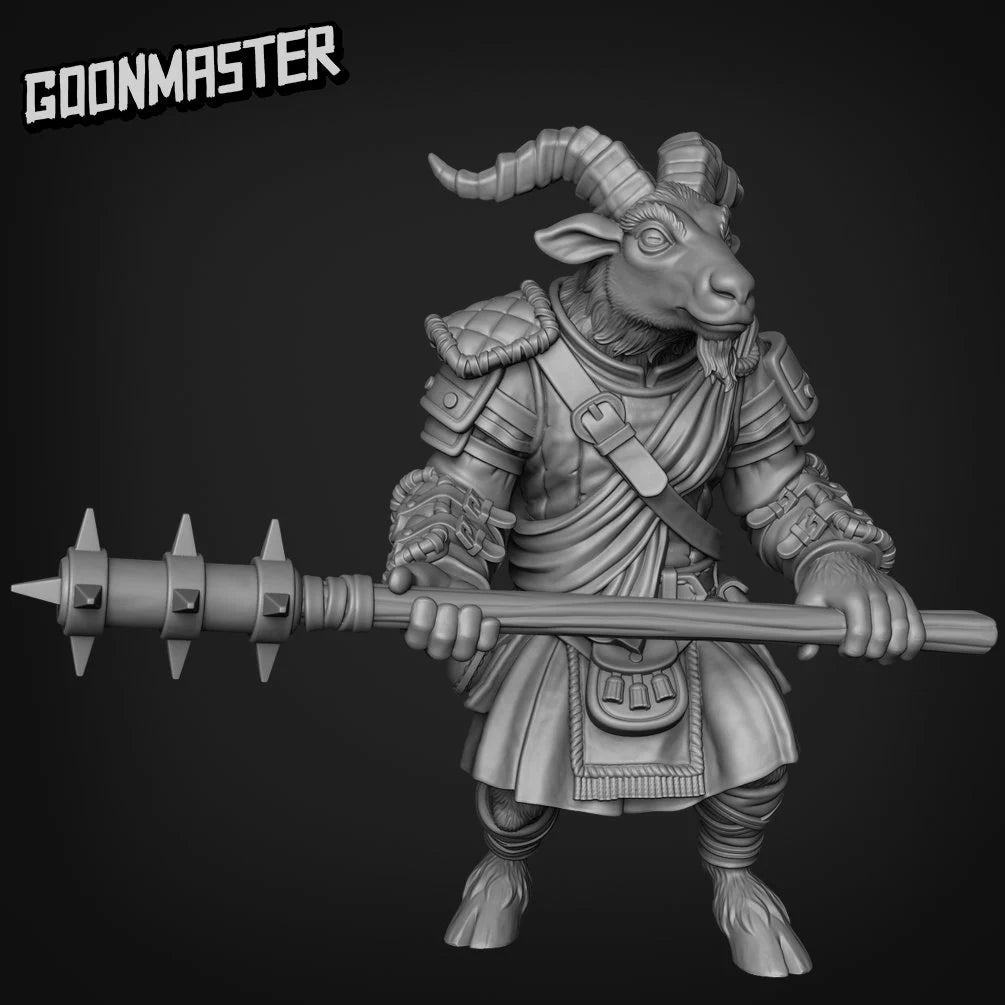 Beast Folk with Twohanded Mace Miniature - A - 28mm