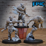 Beast Master, Human Barbarian Miniature | Full Set All Models - Tabletop RPG & D&D miniature. Perfect for wargaming & collectors