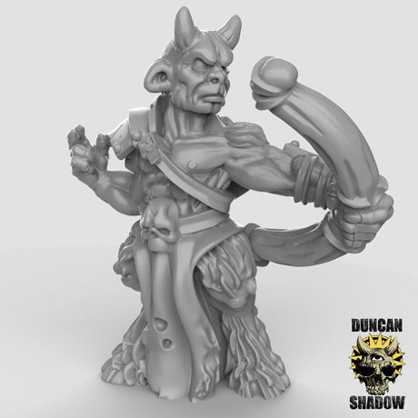 Beastmen archers Miniature | D1001 - Tabletop RPG & D&D miniature. Perfect for wargaming & collectors