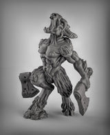 Beastmen Fighter Miniature | B - Tabletop RPG & D&D miniature. Perfect for wargaming & collectors