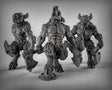 Beastmen Fighter Miniature | Set of 3 - Tabletop RPG & D&D miniature. Perfect for wargaming & collectors