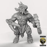Mutated Beastmen Miniature | A - Tabletop RPG & D&D miniature. Perfect for wargaming & collectors