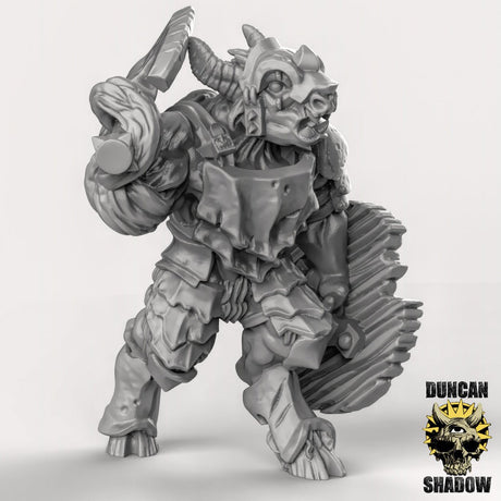 Beastmen Miniature | A - Tabletop RPG & D&D miniature. Perfect for wargaming & collectors