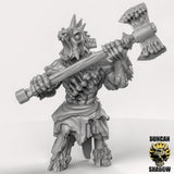 Beastmen Miniature | A - Tabletop RPG & D&D miniature. Perfect for wargaming & collectors