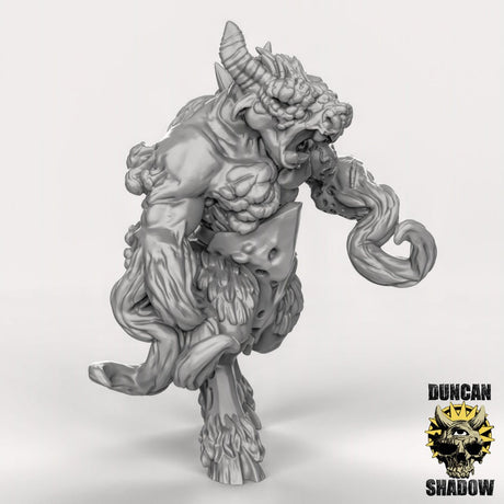 Mutated Beastmen Miniature | B - Tabletop RPG & D&D miniature. Perfect for wargaming & collectors