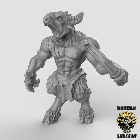 Beastmen Archers Miniature | B - Tabletop RPG & D&D miniature. Perfect for wargaming & collectors