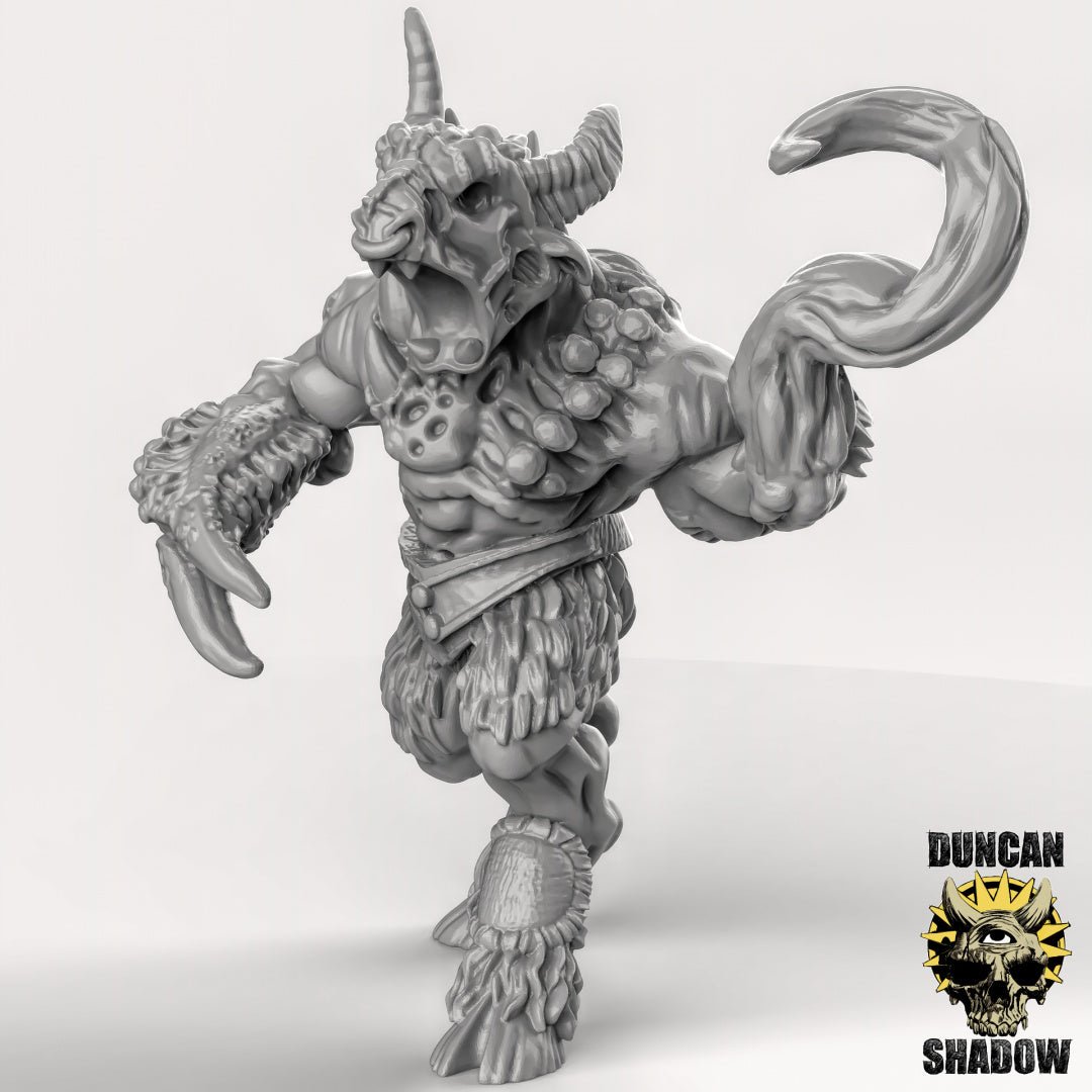 Mutated Beastmen Miniature | C - Tabletop RPG & D&D miniature. Perfect for wargaming & collectors