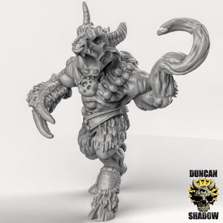 Mutated Beastmen Miniature | C - Tabletop RPG & D&D miniature. Perfect for wargaming & collectors