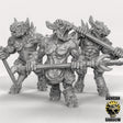 Beastmen with spears Miniature | Set of 3 - Tabletop RPG & D&D miniature. Perfect for wargaming & collectors
