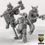 Beastmen Miniature | Set of 3 - Tabletop RPG & D&D miniature. Perfect for wargaming & collectors
