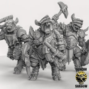 Beastmen Miniature | Set of 3 - Tabletop RPG & D&D miniature. Perfect for wargaming & collectors