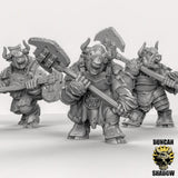 Heavy Armoured Minotaur Miniature | Set of 3 - Tabletop RPG & D&D miniature. Perfect for wargaming & collectors