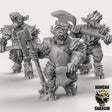 Heavy Armoured Elite Beastmen Miniature | Set of 3 - Tabletop RPG & D&D miniature. Perfect for wargaming & collectors
