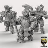 Heavy Armoured Elite Beastmen Miniature | Set of 3 - Tabletop RPG & D&D miniature. Perfect for wargaming & collectors