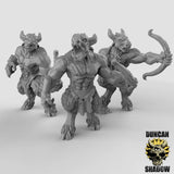 Beastmen Archers Miniature | Set of 3 - Tabletop RPG & D&D miniature. Perfect for wargaming & collectors