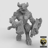 Beastmen Sword and Shield Miniature | C - Tabletop RPG & D&D miniature. Perfect for wargaming & collectors