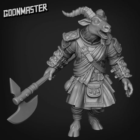 Beastmen Twohanded Axe Miniature | A - Tabletop RPG & D&D miniature. Perfect for wargaming & collectors