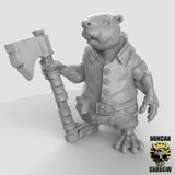 Beaver Group Miniature | A - Tabletop RPG & D&D miniature. Perfect for wargaming & collectors