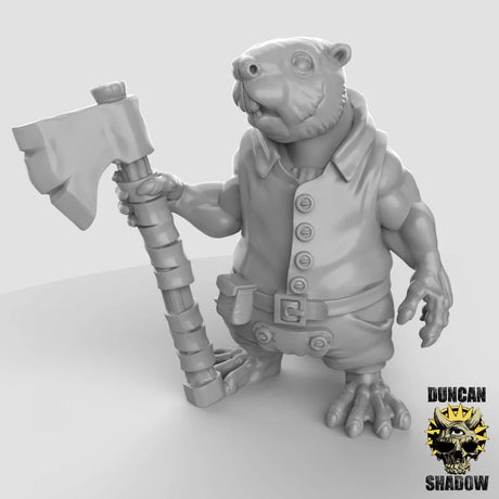 Beaver Group Miniature | A - Tabletop RPG & D&D miniature. Perfect for wargaming & collectors