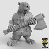 Beaver Group Miniature | B - Tabletop RPG & D&D miniature. Perfect for wargaming & collectors