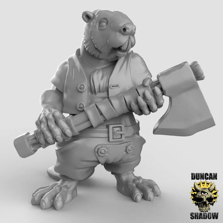 Beaver Group Miniature | B - Tabletop RPG & D&D miniature. Perfect for wargaming & collectors