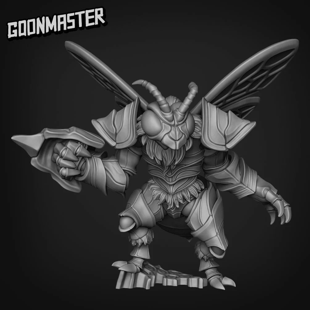 Bee Folk Bug Miniature | B - Tabletop RPG & D&D miniature. Perfect for wargaming & collectors